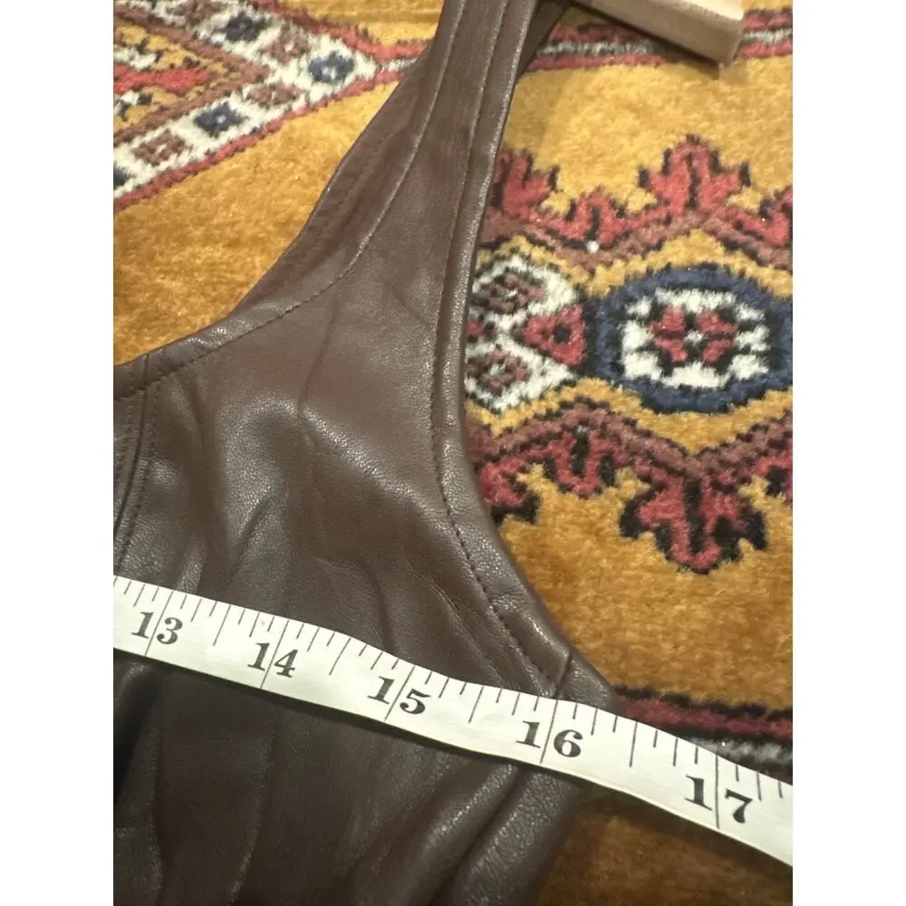 Banana Republic Faux Leather Cropped Tank Top - Picture 8 of 8